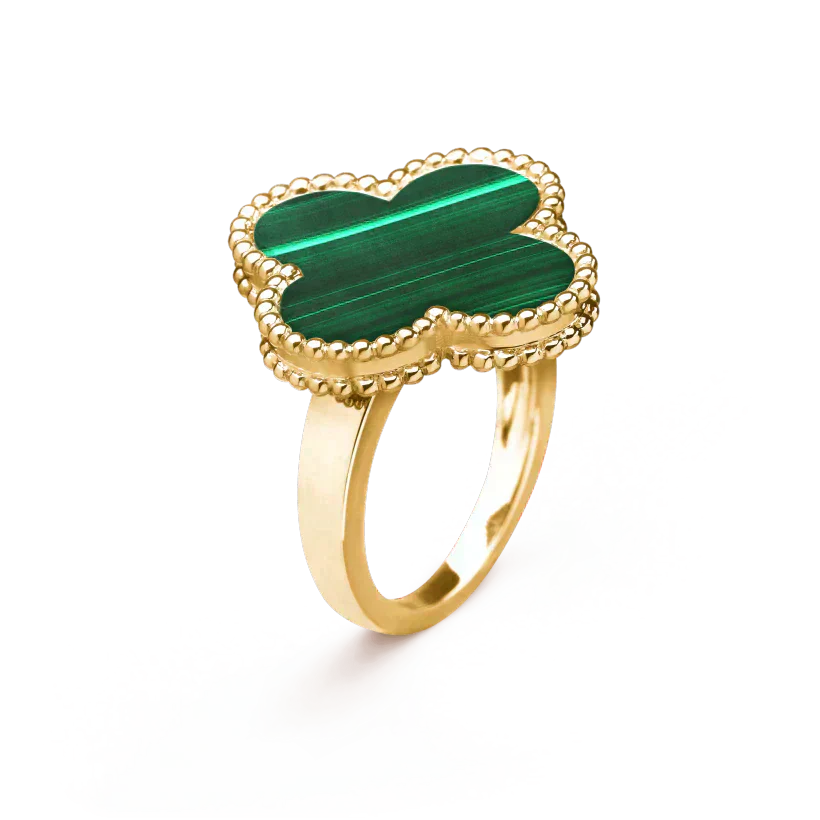 ¡®Moco¡¯CLOVER MALACHITE RING