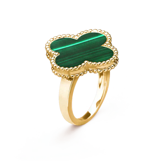 ¡®Moco¡¯CLOVER MALACHITE RING