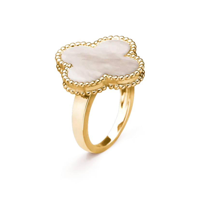 ¡®Moco¡¯CLOVER WHITE MOP RING
