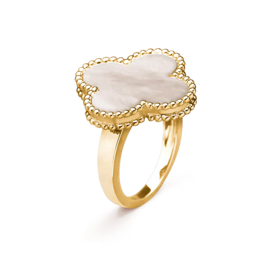 ¡®Moco¡¯CLOVER WHITE MOP RING