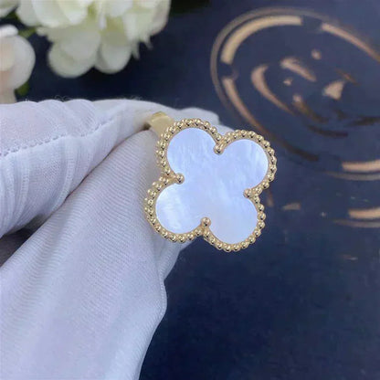 ¡®Moco¡¯CLOVER WHITE MOP RING