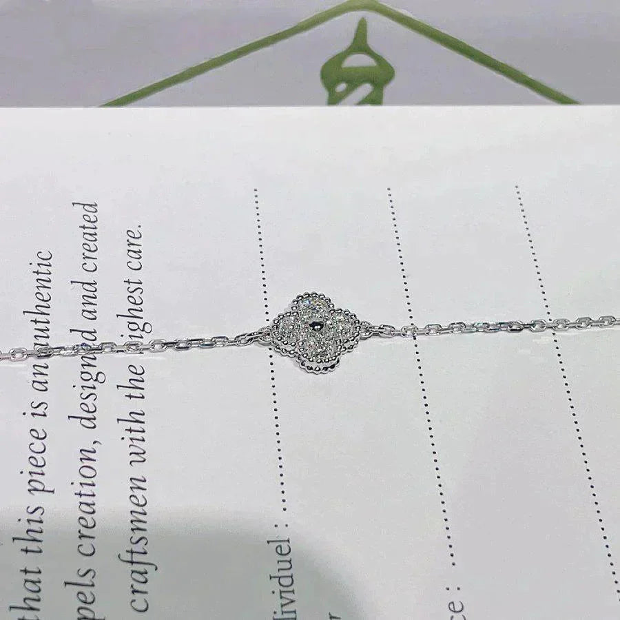 ¡®Moco¡¯CLOVER  SINGLE FLOWER BRACELET SILVER