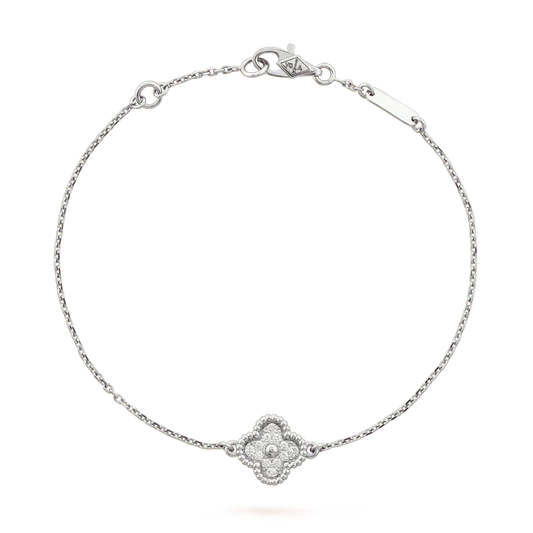 ¡®Moco¡¯CLOVER  SINGLE FLOWER BRACELET SILVER