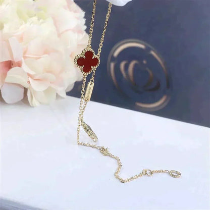 ¡®Moco¡¯CLOVER  CARNELIAN SINGLE FLOWER BRACELET
