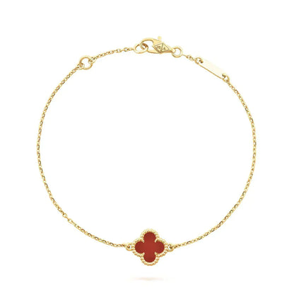 ¡®Moco¡¯CLOVER  CARNELIAN SINGLE FLOWER BRACELET