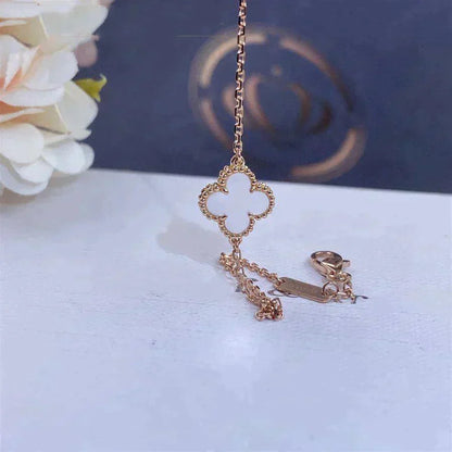 ¡®Moco¡¯CLOVER WHITE MOP SINGLE FLOWER BRACELET
