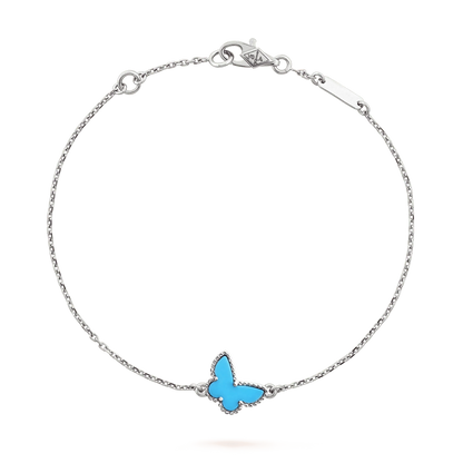 ¡®Moco¡¯BUTTERFLY TURQUOISE BUTTERFLY BRACELET SILVER