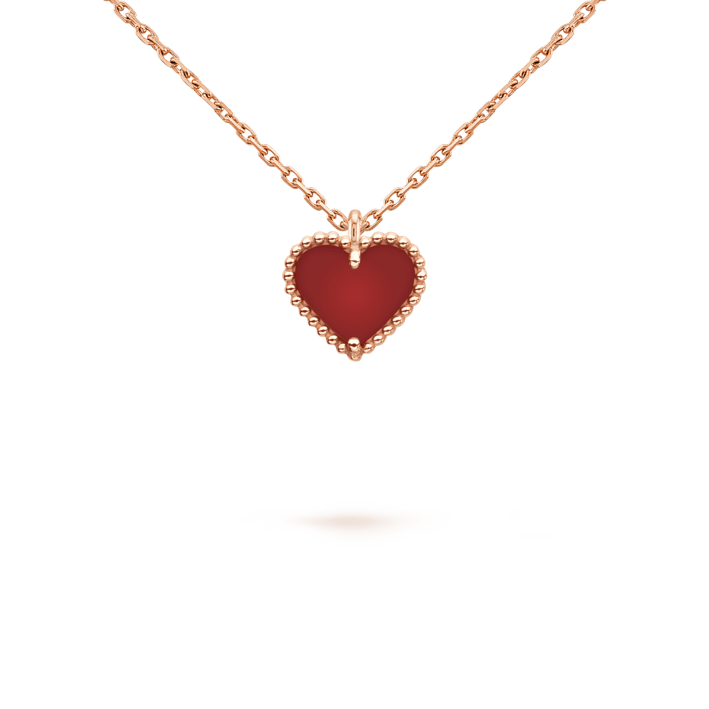 ¡®Moco¡¯SWEET CLOVER CARNELIAN HEART NECKLACE