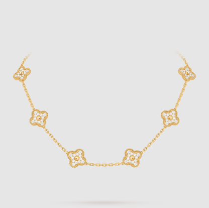 [¡®Moco¡¯]CLOVER 10 MOTIFS FULL DIAMOND NECKLACE