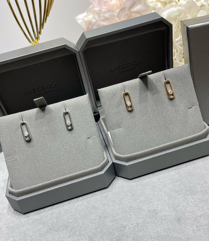 [ Moco ]MOVE UNO SMALL 1 DIAMOND EARRINGS
