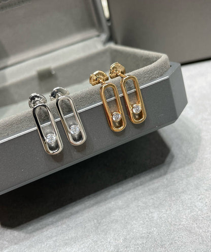 [ Moco ]MOVE UNO SMALL 1 DIAMOND EARRINGS