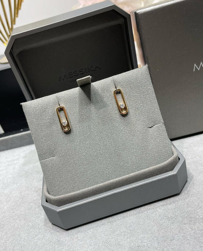 [ Moco ]MOVE UNO SMALL 1 DIAMOND EARRINGS