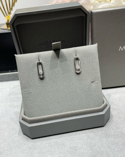 [ Moco ]MOVE UNO SMALL 1 DIAMOND EARRINGS