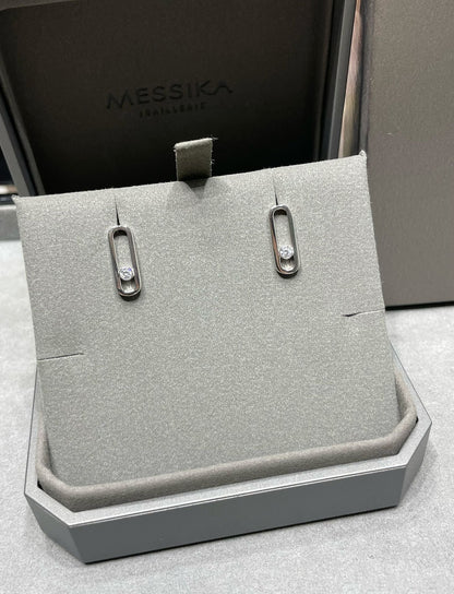[ Moco ]MOVE UNO SMALL 1 DIAMOND EARRINGS