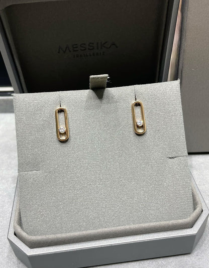 [ Moco ]MOVE UNO SMALL 1 DIAMOND EARRINGS