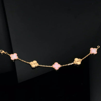 [Moco]New  CLOVER 5 MOTIFS  PINK MOP BRACELET COLLECTION