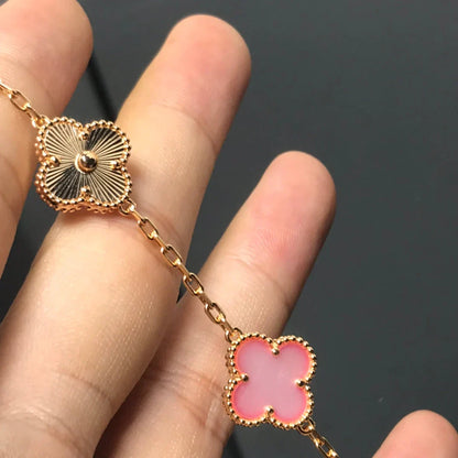 [Moco]New  CLOVER 5 MOTIFS  PINK MOP BRACELET COLLECTION