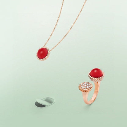 ¡®Moco¡¯PERLEE COULEURS DIAMOND ROSE GOLD BETWEEN THE FINGER RING
