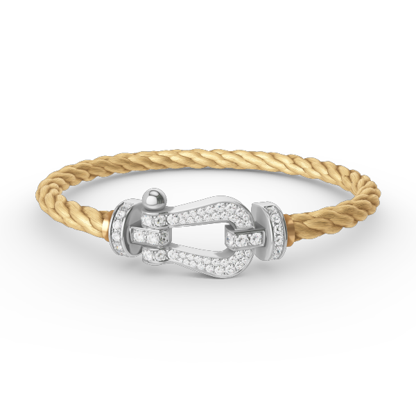 ¡®Moco¡¯FORCE LARGE HORSESHOE FULL DIAMOND BRACELET SILVER