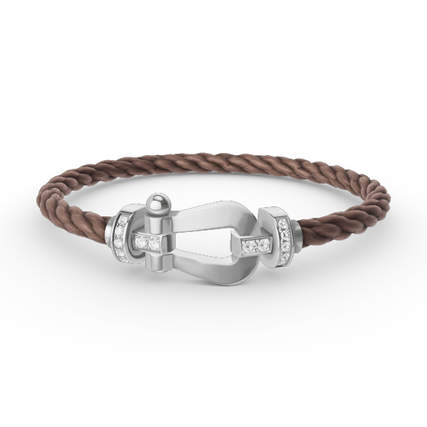 ¡®Moco¡¯FORCE LARGE HORSESHOE HALF DIAMOND BRACELET SILVER