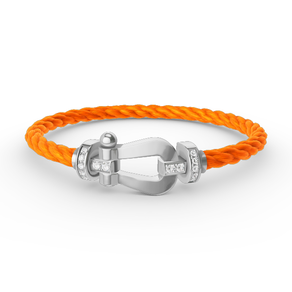¡®Moco¡¯FORCE LARGE HORSESHOE HALF DIAMOND BRACELET SILVER