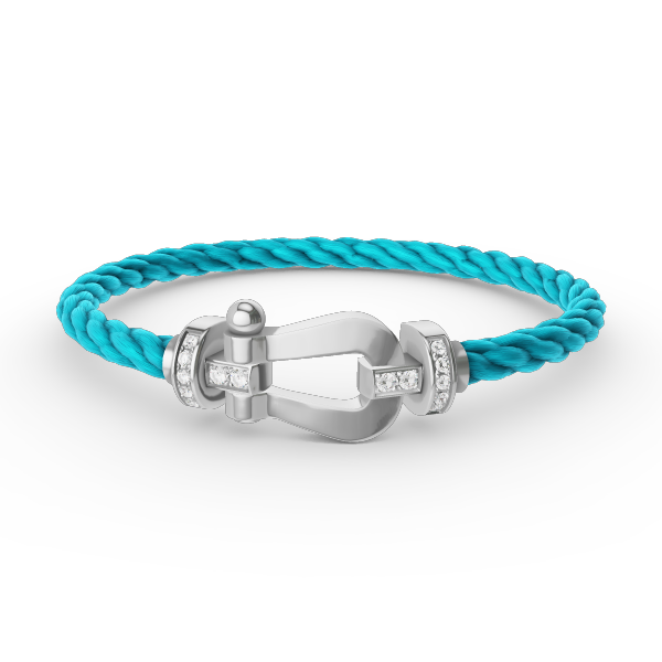 ¡®Moco¡¯FORCE LARGE HORSESHOE HALF DIAMOND BRACELET SILVER
