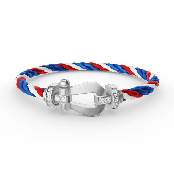 ¡®Moco¡¯FORCE LARGE HORSESHOE HALF DIAMOND BRACELET SILVER