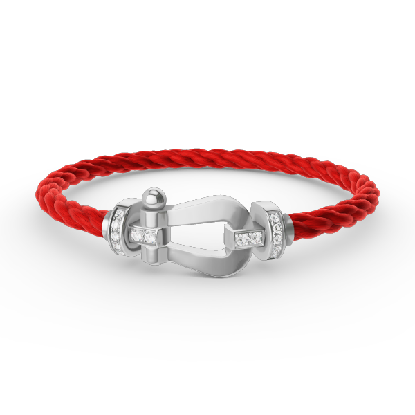 ¡®Moco¡¯FORCE LARGE HORSESHOE HALF DIAMOND BRACELET SILVER