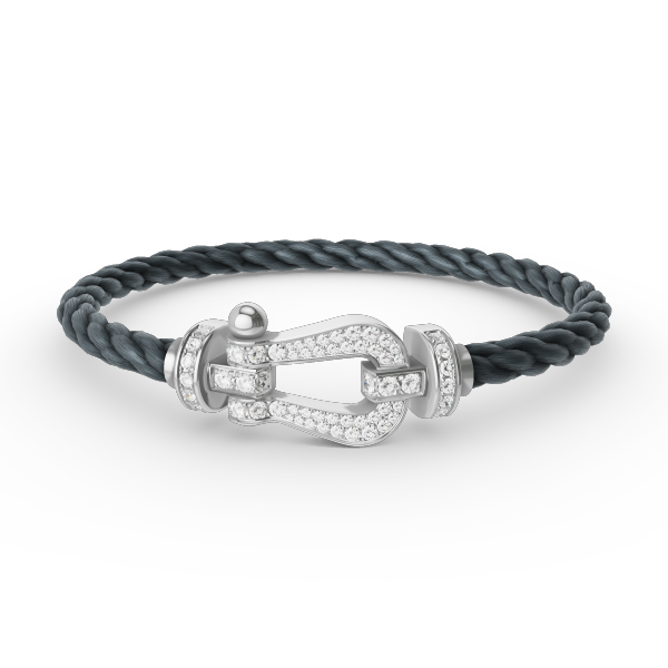 ¡®Moco¡¯FORCE LARGE HORSESHOE FULL DIAMOND BRACELET SILVER