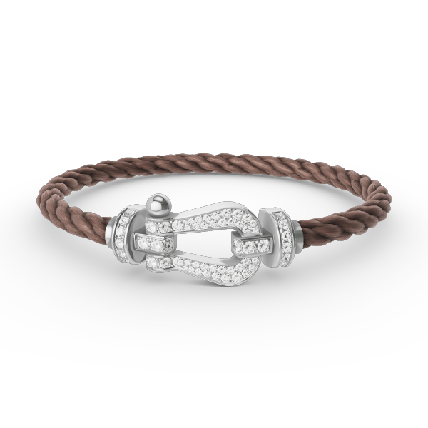 ¡®Moco¡¯FORCE LARGE HORSESHOE FULL DIAMOND BRACELET SILVER
