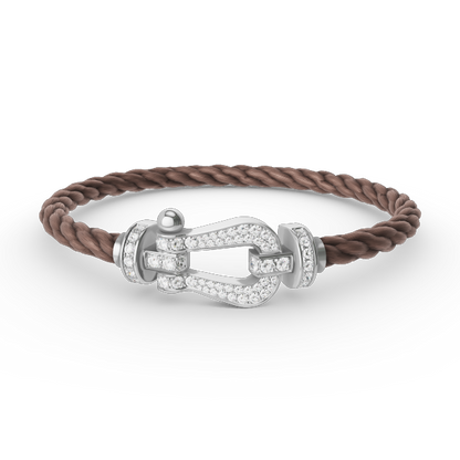 ¡®Moco¡¯FORCE LARGE HORSESHOE FULL DIAMOND BRACELET SILVER