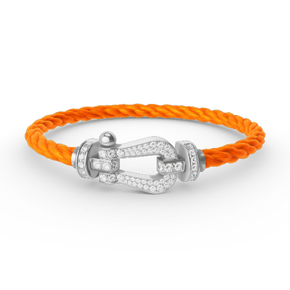 ¡®Moco¡¯FORCE LARGE HORSESHOE FULL DIAMOND BRACELET SILVER