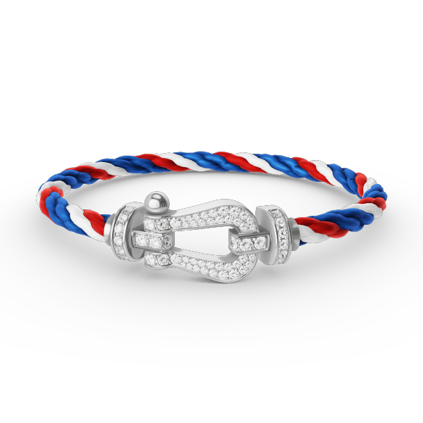 ¡®Moco¡¯FORCE LARGE HORSESHOE FULL DIAMOND BRACELET SILVER