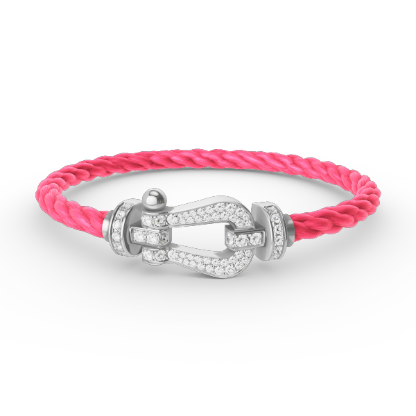 ¡®Moco¡¯FORCE LARGE HORSESHOE FULL DIAMOND BRACELET SILVER