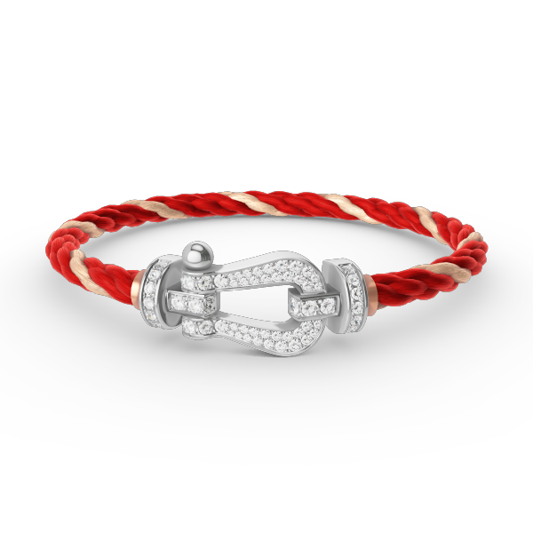 ¡®Moco¡¯FORCE LARGE HORSESHOE FULL DIAMOND BRACELET SILVER