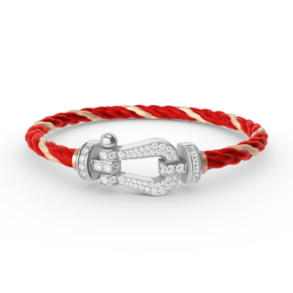 ¡®Moco¡¯FORCE LARGE HORSESHOE FULL DIAMOND BRACELET SILVER