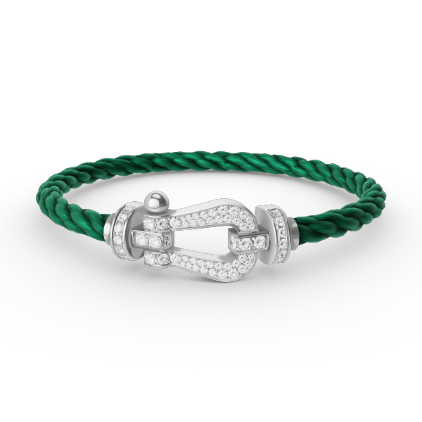 ¡®Moco¡¯FORCE LARGE HORSESHOE FULL DIAMOND BRACELET SILVER