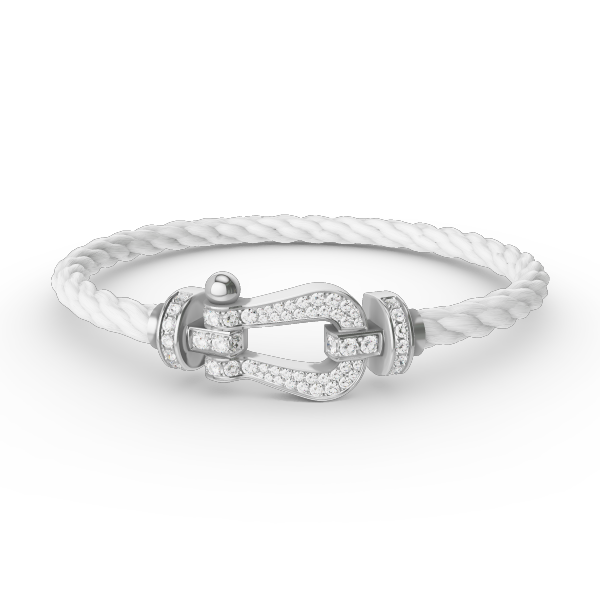 ¡®Moco¡¯FORCE LARGE HORSESHOE FULL DIAMOND BRACELET SILVER