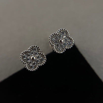 ¡®Moco¡¯CLOVER MINI DIAMOND STUD EARRINGS