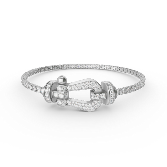 ¡®Moco¡¯FORCE  LARGE HORSESHOE FULL DIAMOND TENNIS BRACELET