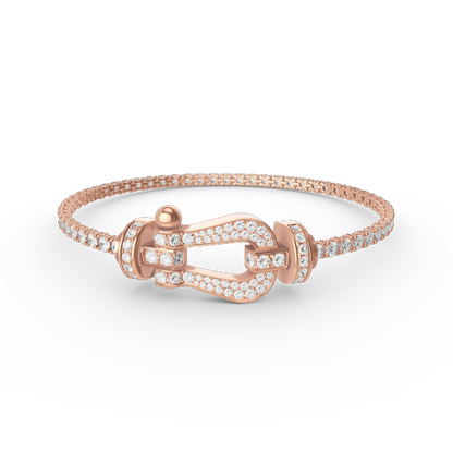 ¡®Moco¡¯FORCE  LARGE HORSESHOE FULL DIAMOND TENNIS BRACELET