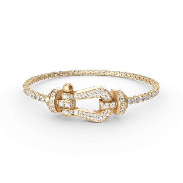 ¡®Moco¡¯FORCE  LARGE HORSESHOE FULL DIAMOND TENNIS BRACELET