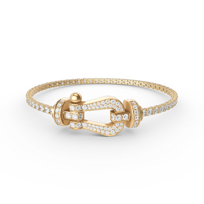 ¡®Moco¡¯FORCE  LARGE HORSESHOE FULL DIAMOND TENNIS BRACELET