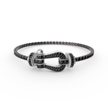 ¡®Moco¡¯FORCE  LARGE HORSESHOE FULL DIAMOND TENNIS BRACELET